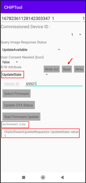 Connectivity Matter OTA chiptool apk - select fw and read update state.png