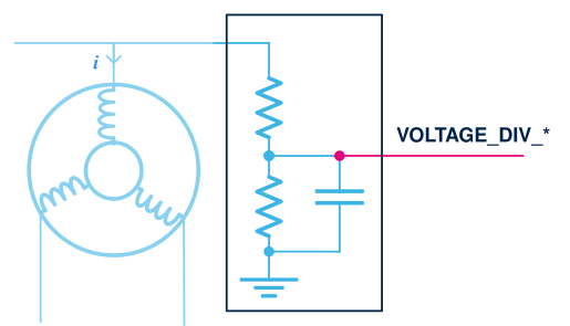 Three Phases voltage divider, filtered