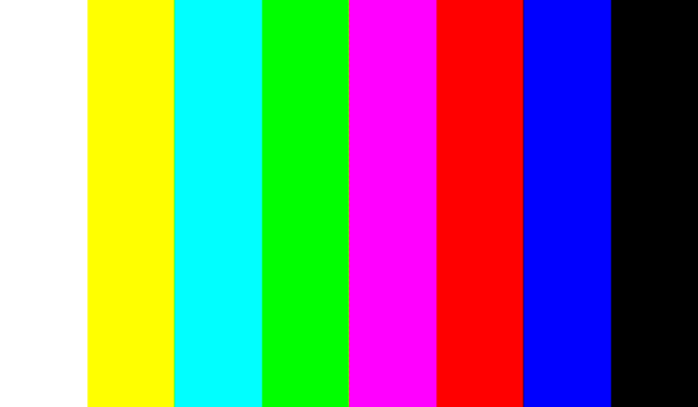 DCMIPP color bars test pattern